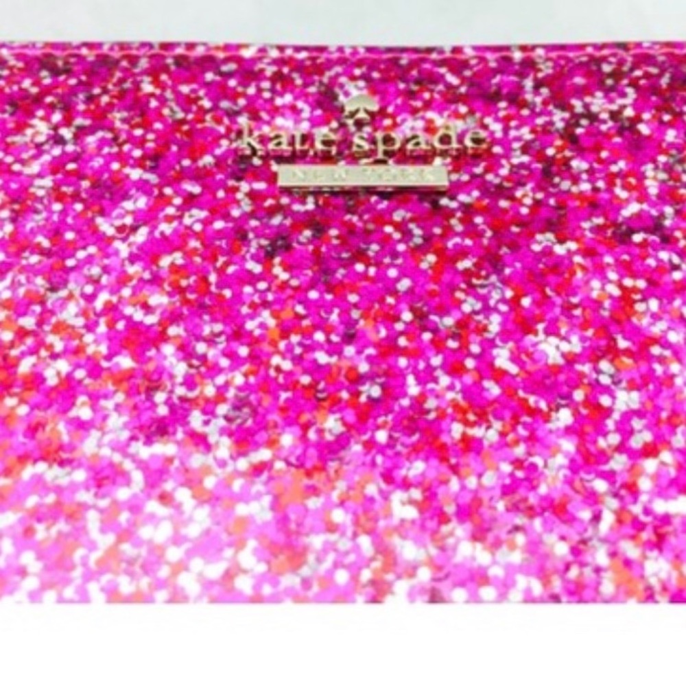Kate spade Glitter Bug Hot Pink Leather wallet